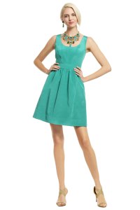 My favorite designer in my favorite cut but a new color this time! The Shoshanna Teal Pearl of Wisdom dress
