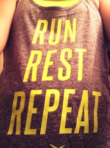 A new workout shirt from Old Navy - reminder me of a certain blogger :)